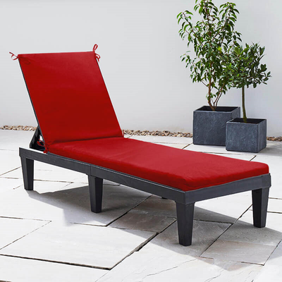 Sun Lounger Cushion Garden Furniture Cushions True Shopping Red  