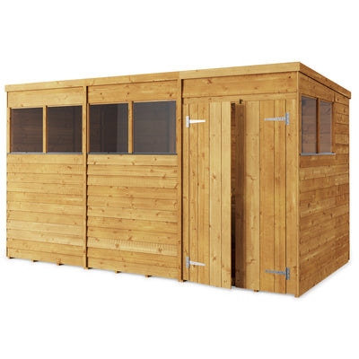 Storemore Overlap Pent Shed  True Shopping 12x6 Windowed 