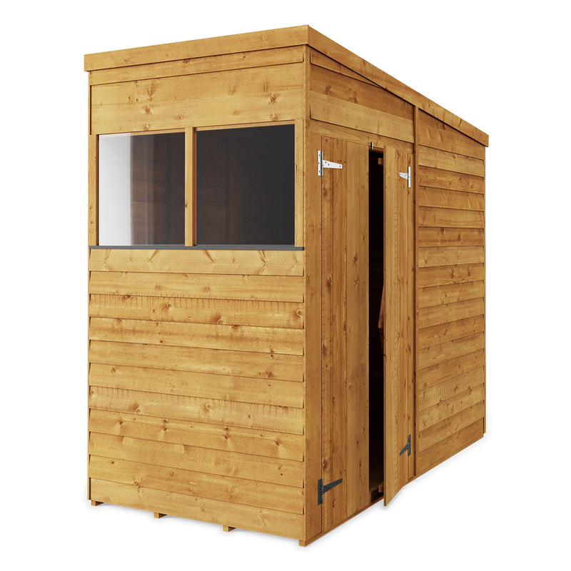 Storemore Overlap Pent Shed  True Shopping 4x8 Windowed 