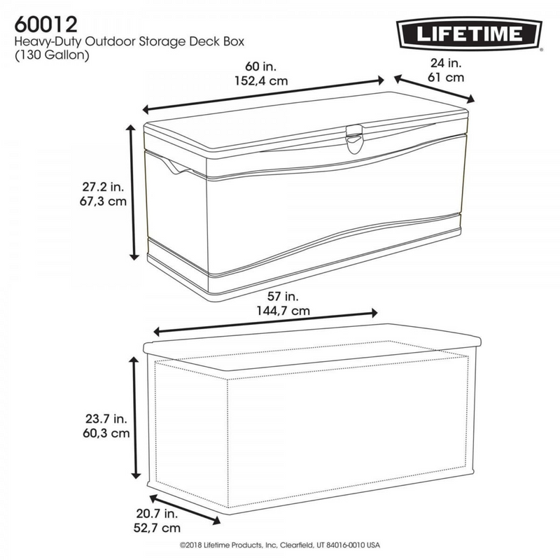 Lifetime Plastic Outdoor Storage Box Brown/Desert Sand Plastic Storage True Shopping   