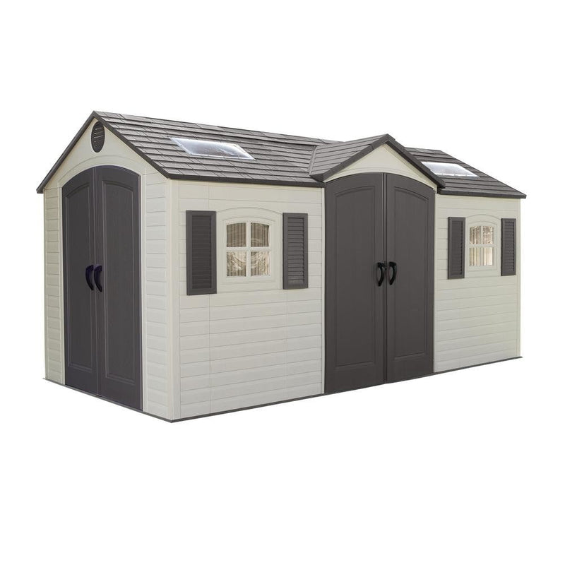 Lifetime 15ftx8ft Heavy Duty Plastic Shed Plastic Sheds True Shopping   