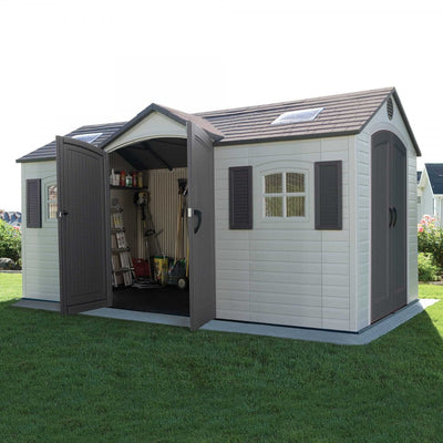 Lifetime 15ftx8ft Heavy Duty Plastic Shed Plastic Sheds True Shopping   