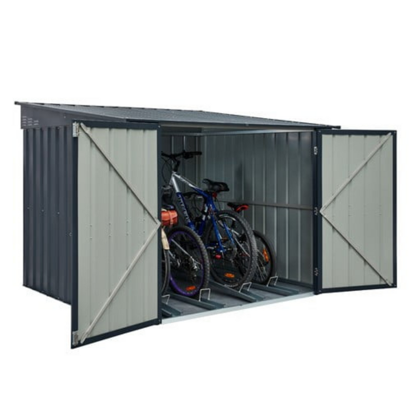 Globel 6′x6′ Bicycle Store Anthracite Grey Metal Storage True Shopping   