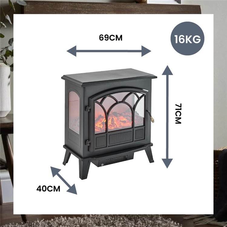 Large Panoramic Electric Stove Heater 1800W  True Shopping   