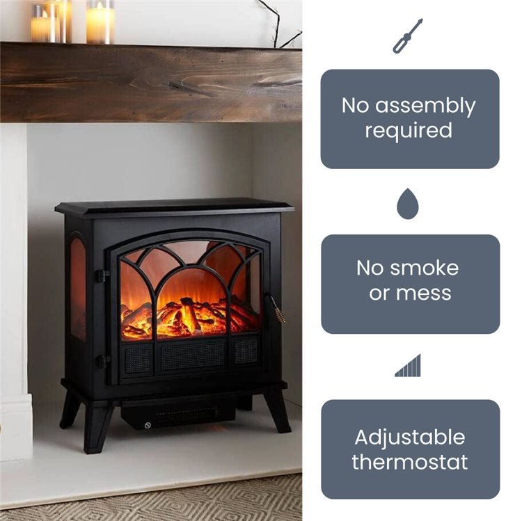 Large Panoramic Electric Stove Heater 1800W - Main Image