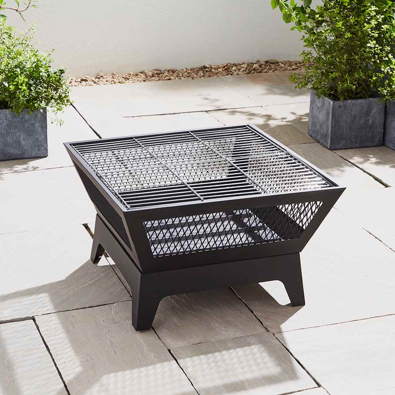 Steel Fireplace with Mesh Lid Outdoor Leisure True Shopping   