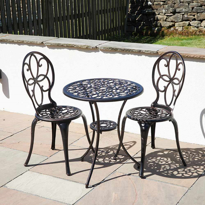 Cast Aluminium Bistro Set Garden Furniture True Shopping   