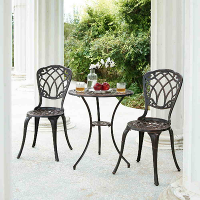 Cast Aluminium Bistro Set Garden Furniture True Shopping   