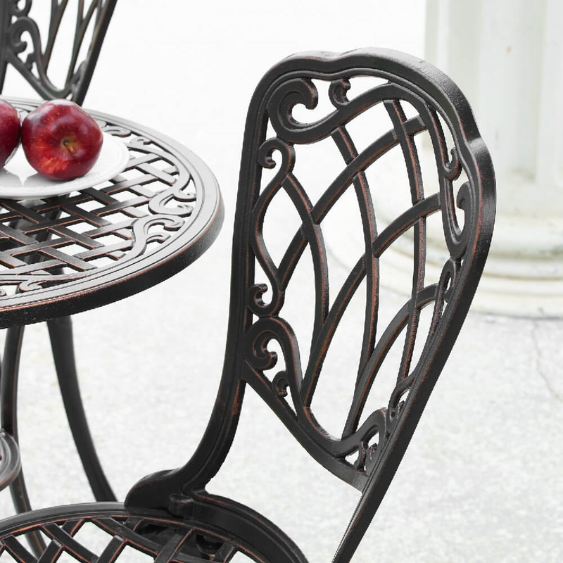 Cast Aluminium Bistro Set Garden Furniture True Shopping   