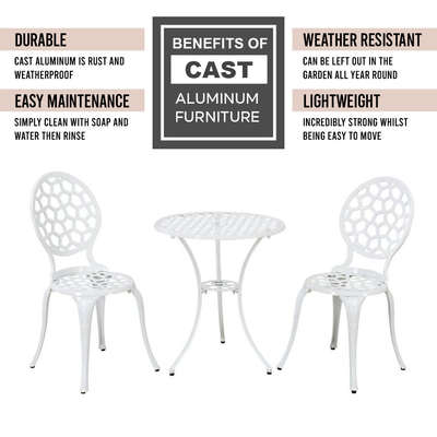 Cast Aluminium Bistro Set Garden Furniture True Shopping   