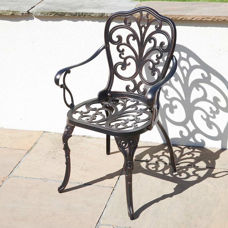 Cast Aluminium Arm Chair Garden Furniture True Shopping   