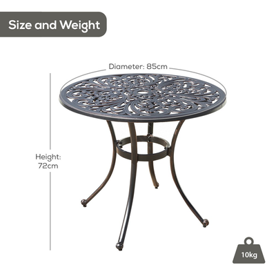 Cast Aluminium Round Table Garden Furniture True Shopping   