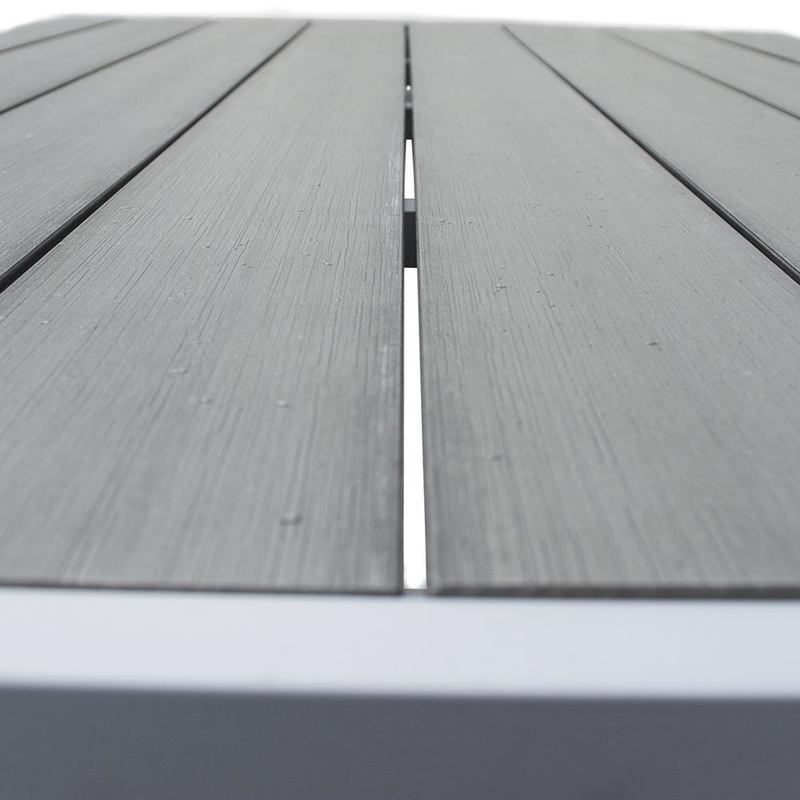 Malmö Outdoor Dining Table with Aluminium Frame in Grey Garden Furniture True Shopping   