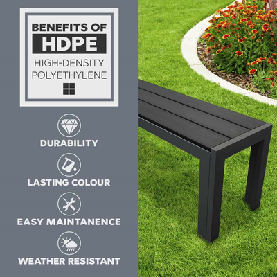 Malmö Polywood Outdoor Dining Table (Graphite) Garden Furniture True Shopping   