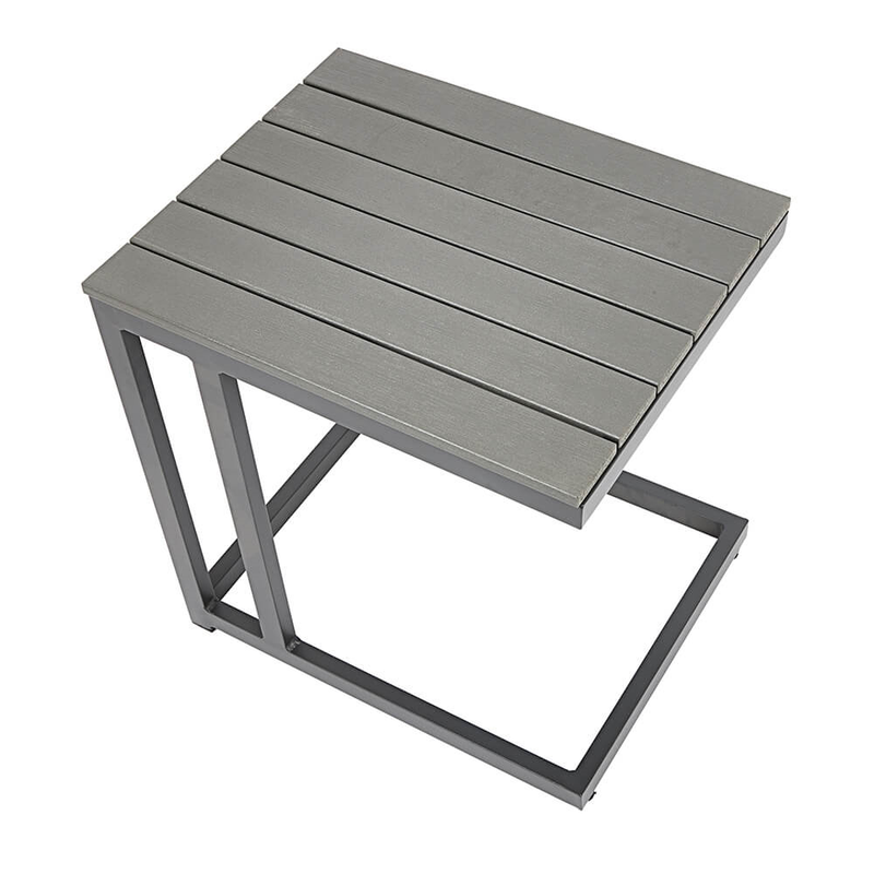Grey Polywood Outdoor Side Table Garden Furniture True Shopping   
