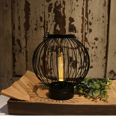 Black Metal Lantern with Edison Bulb Lighting True Shopping Black Metal Pendant  