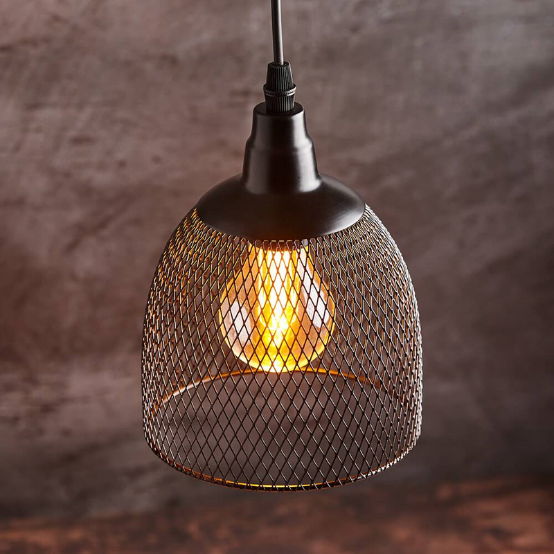 Black Metal Lantern with Edison Bulb Lighting True Shopping   