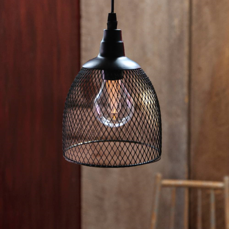 Black Metal Lantern with Edison Bulb Lighting True Shopping   