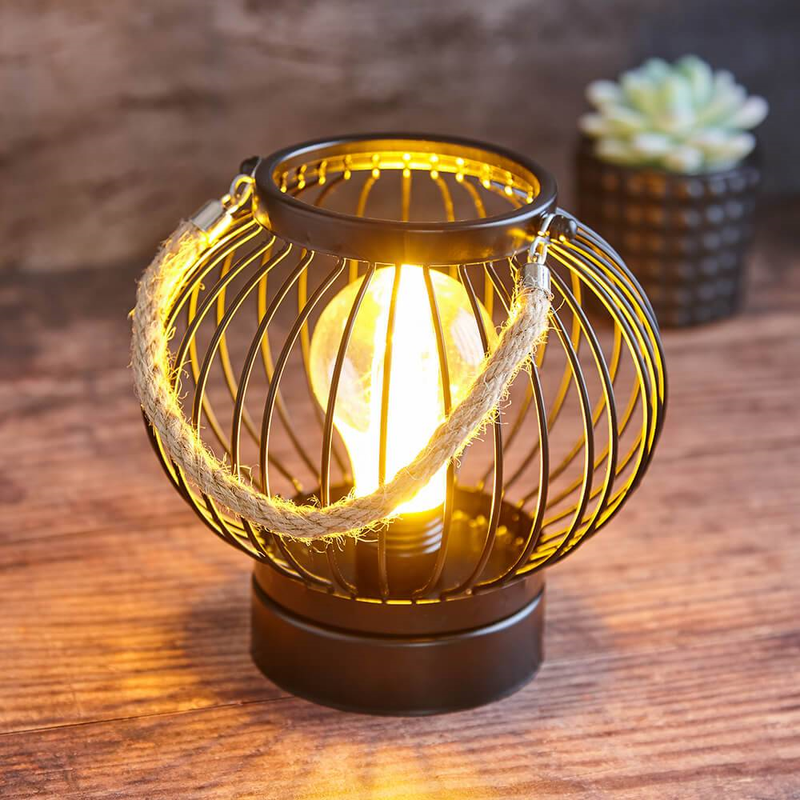 Cage Lantern with Edison Bulb Lighting True Shopping   