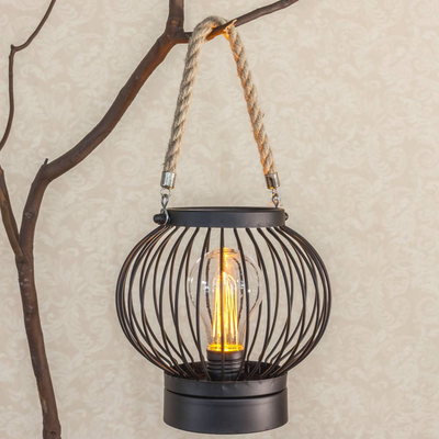 Cage Lantern with Edison Bulb Lighting True Shopping   