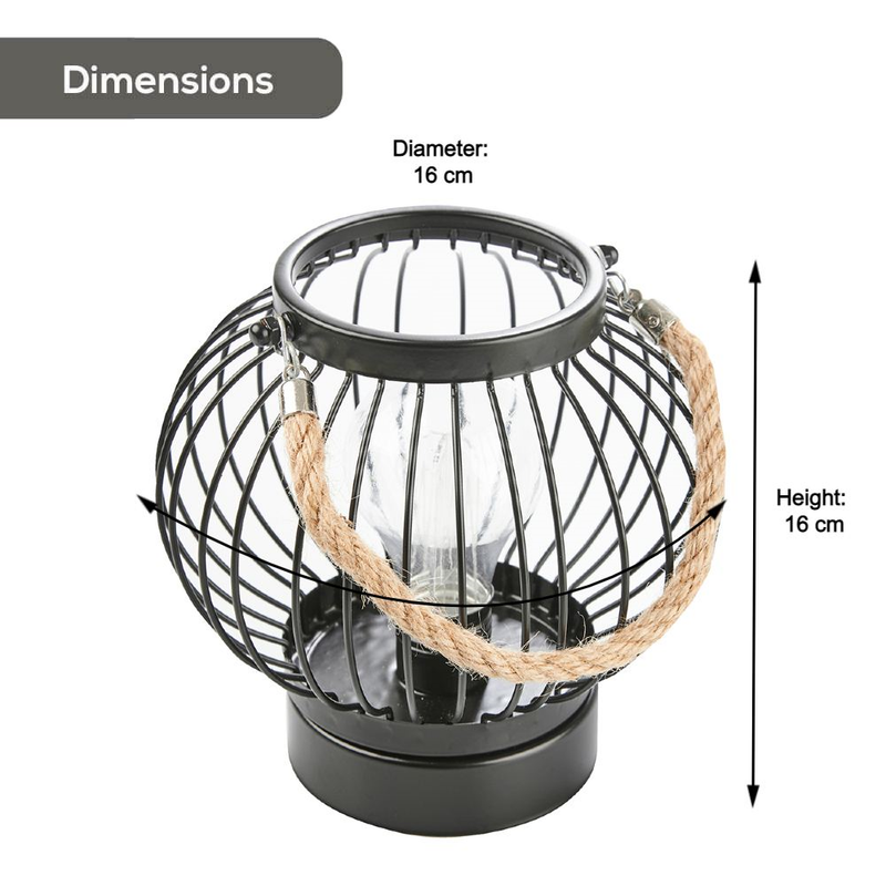 Cage Lantern with Edison Bulb Lighting True Shopping   