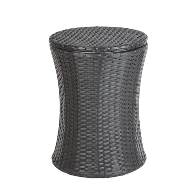 2-in-1 Rattan Ice Cooler & Table Garden Furniture True Shopping   