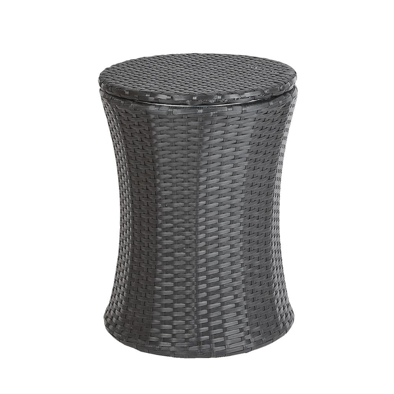 2-in-1 Rattan Ice Cooler & Table Garden Furniture True Shopping   