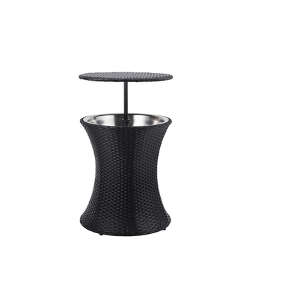 2-in-1 Rattan Ice Cooler & Table Garden Furniture True Shopping   