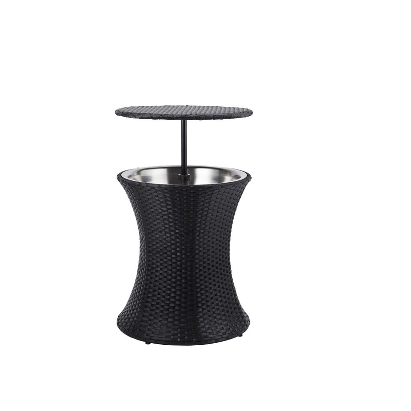 2-in-1 Rattan Ice Cooler & Table Garden Furniture True Shopping   