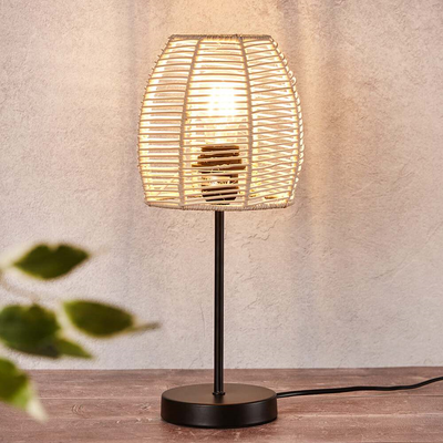 Rattan Contrast Table Lamp Lighting True Shopping   