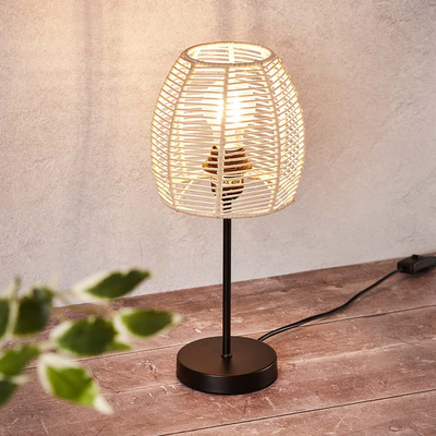 Rattan Contrast Table Lamp Lighting True Shopping   