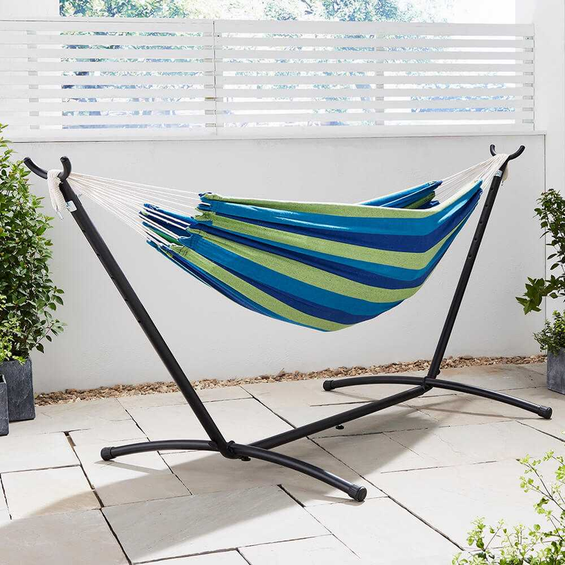 Double Hammock with Folding Frame Outdoor Leisure True Shopping   