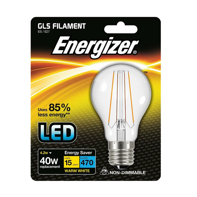 Energizer LED Filament Bulb 4.3W (40W) Lighting True Shopping   