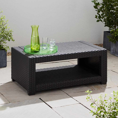 Marbella Rattan Coffee Table (Graphite) Garden Furniture True Shopping   