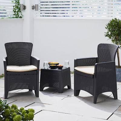 Marbella 2-Seater Rattan Balcony Set Garden Furniture True Shopping   