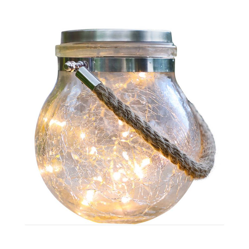 Solar Powered Glass Jar Lantern Light Lighting True Shopping   