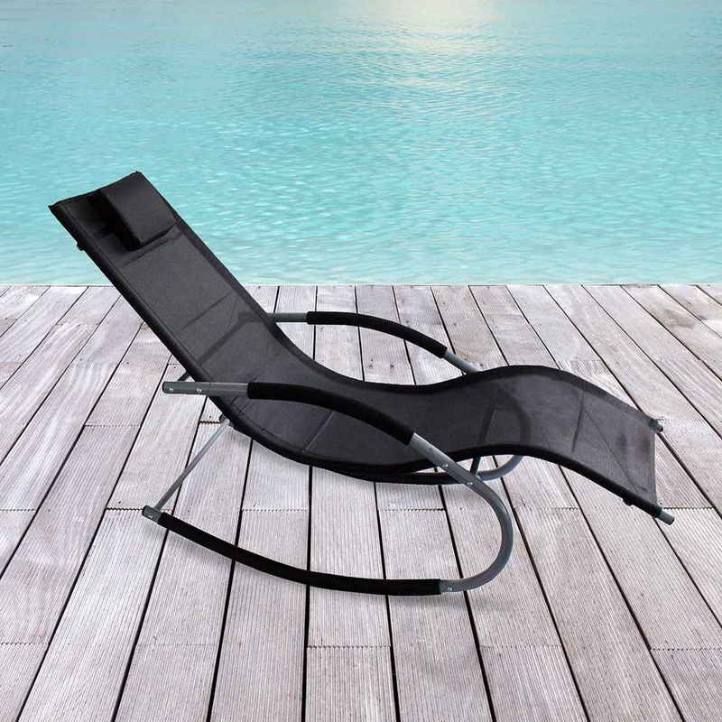 Lugano Rocking Sun Lounger Garden Furniture True Shopping   