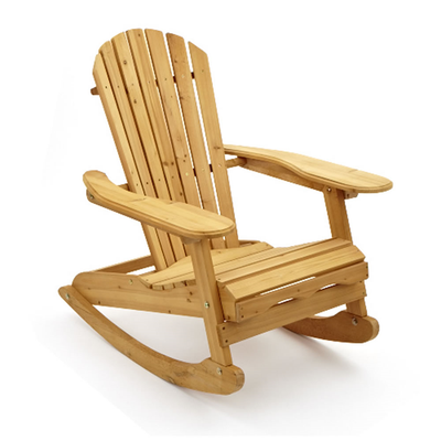 Bowland Adirondack Wooden Rocking Chair Garden Furniture True Shopping   