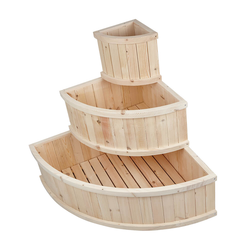 3-Tiered Wooden Cascade Planter Gardening True Shopping   