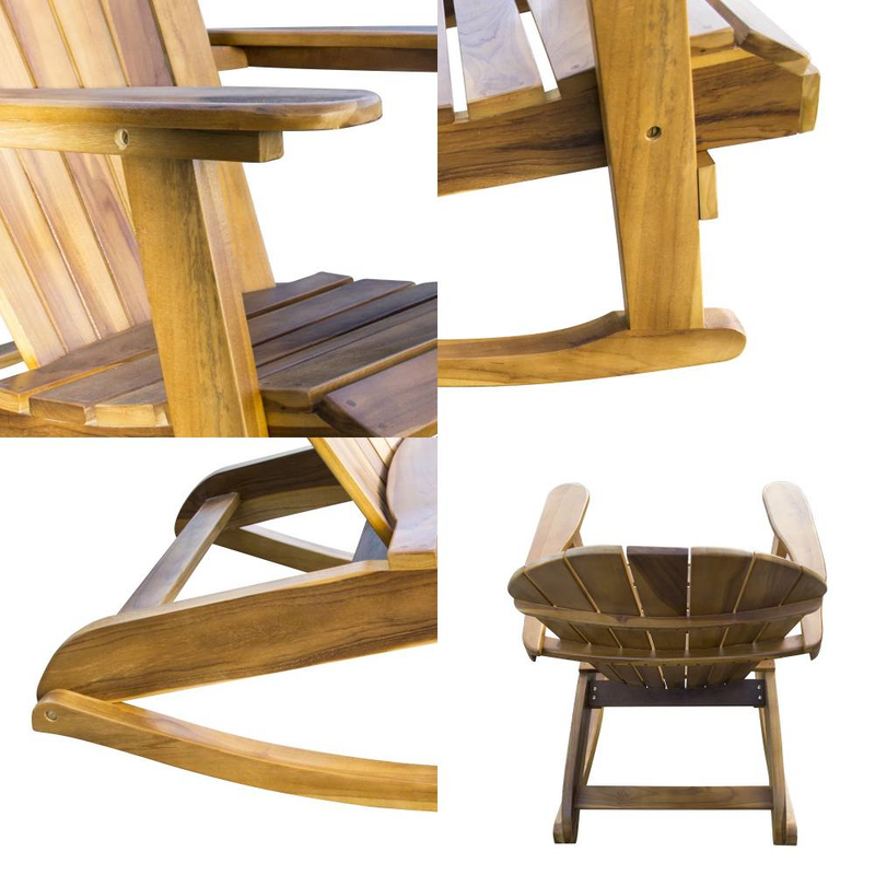 Lincombe Adirondack Teak Garden Rocking Chair Garden Furniture True Shopping   