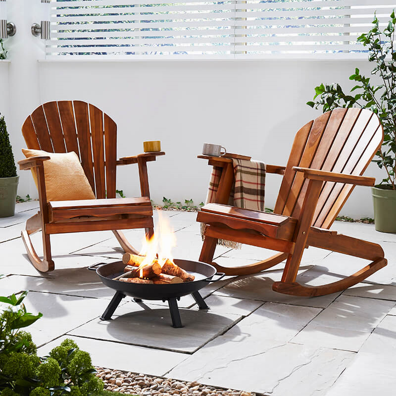 Lincombe Adirondack Teak Garden Rocking Chair