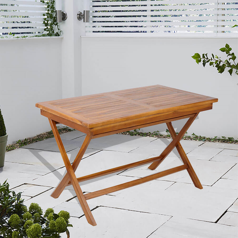 Rectangle Teak Folding Table Garden Furniture True Shopping   