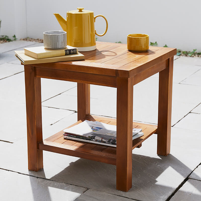 Square Teak Side Table Garden Furniture True Shopping   