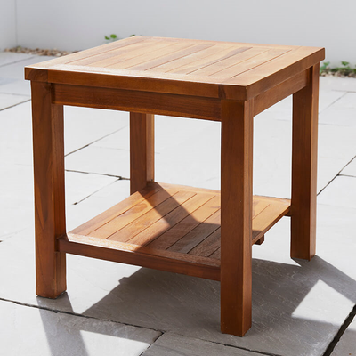 Square Teak Side Table Garden Furniture True Shopping   