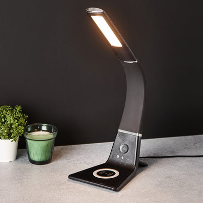 Curved LED Desk Lamp with Wireless Charger Lighting True Shopping   