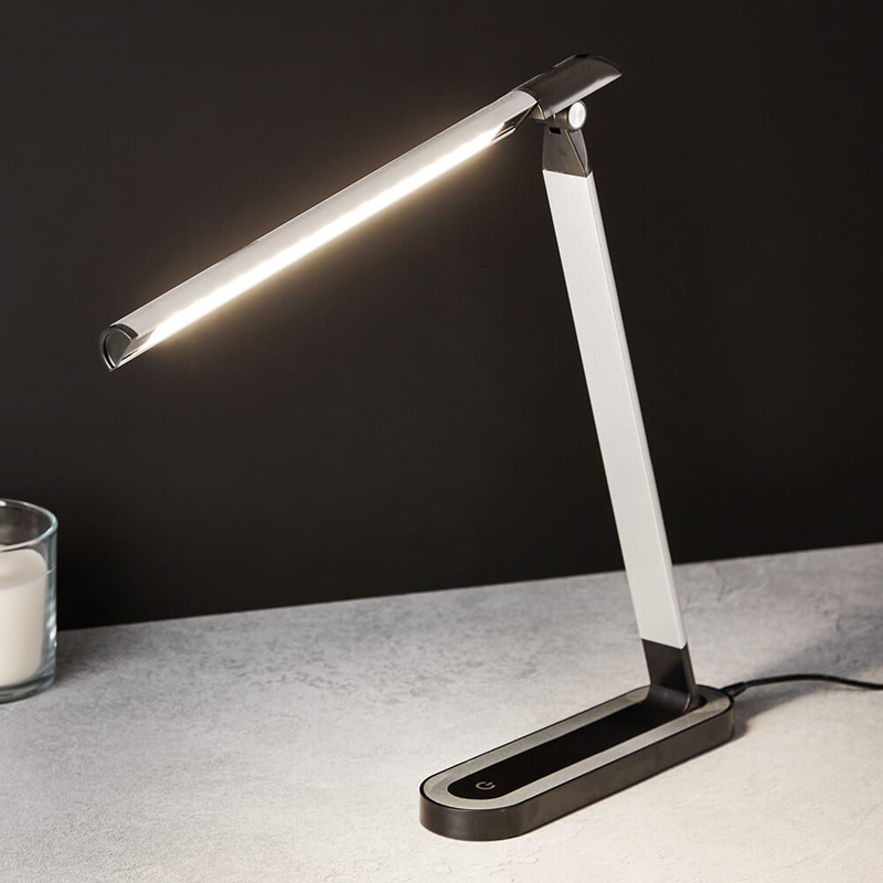 Black LED Folding Desk Lamp Lighting True Shopping   