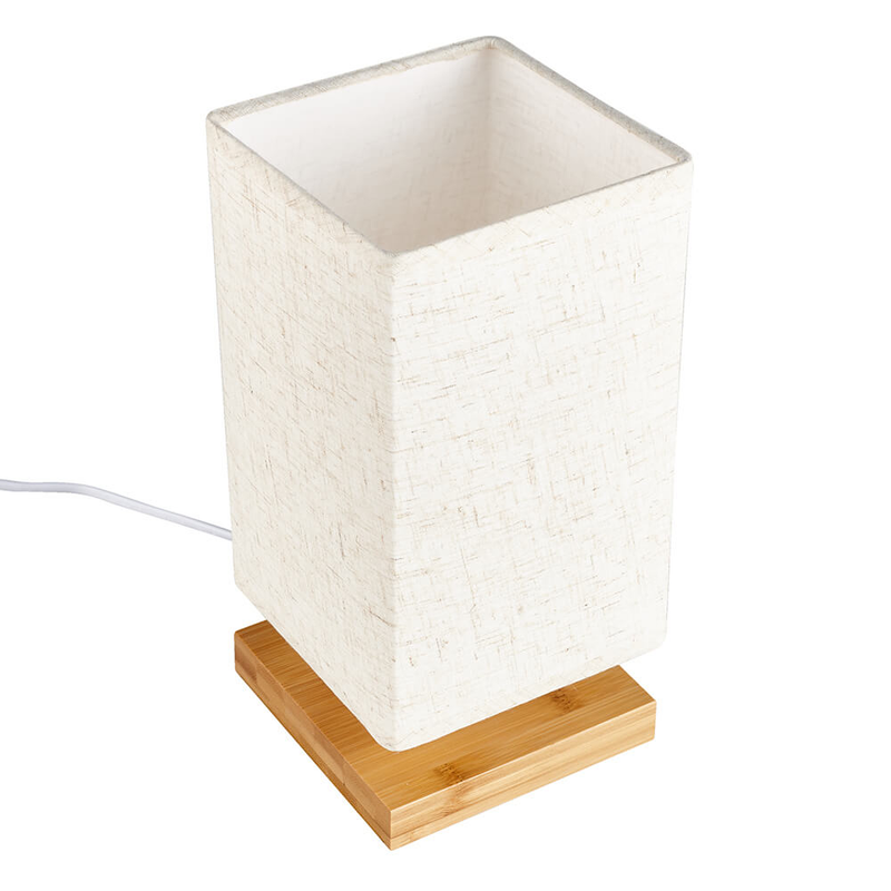 Square Bedside Table Lamp (Grey Shade) Lighting True Shopping   