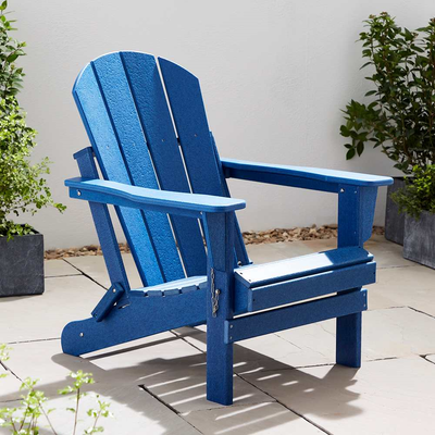 Bjørn Polywood Adirondack Chair Garden Furniture True Shopping Dark Blue  