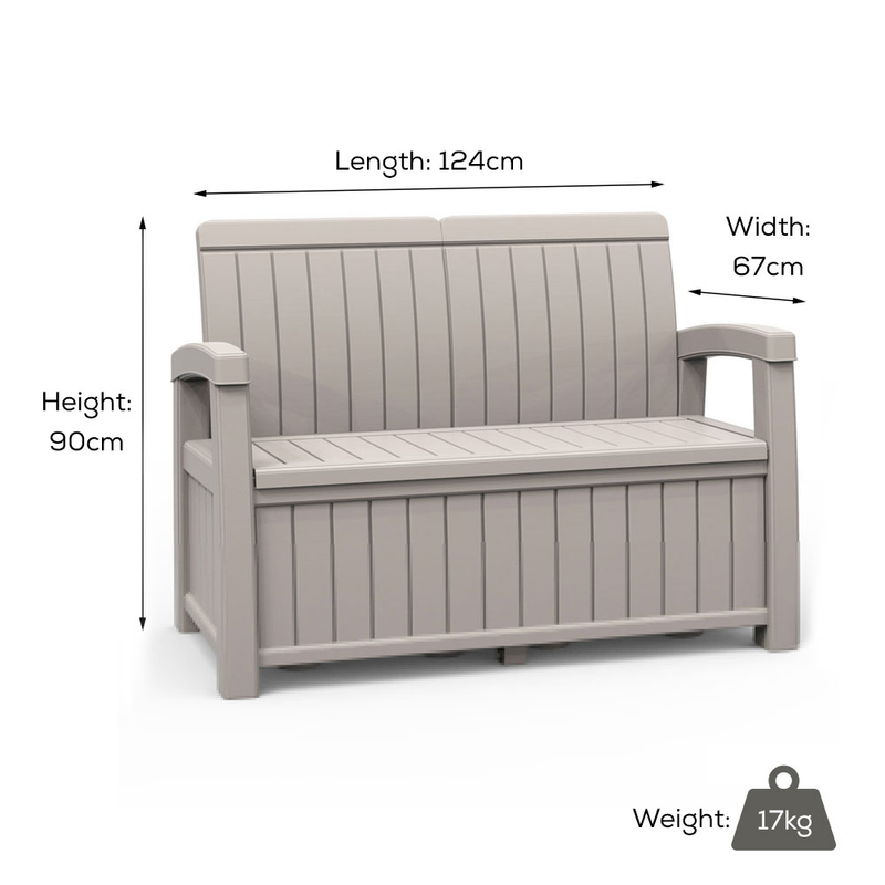 Outdoor Storage Bench (184L) Garden Furniture True Shopping   