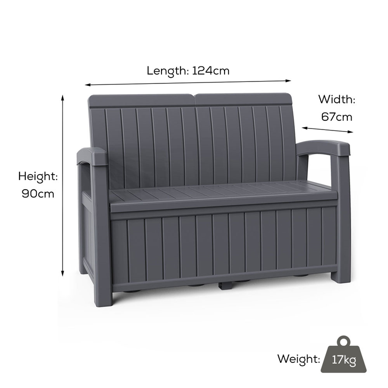 Outdoor Storage Bench (184L) Garden Furniture True Shopping   